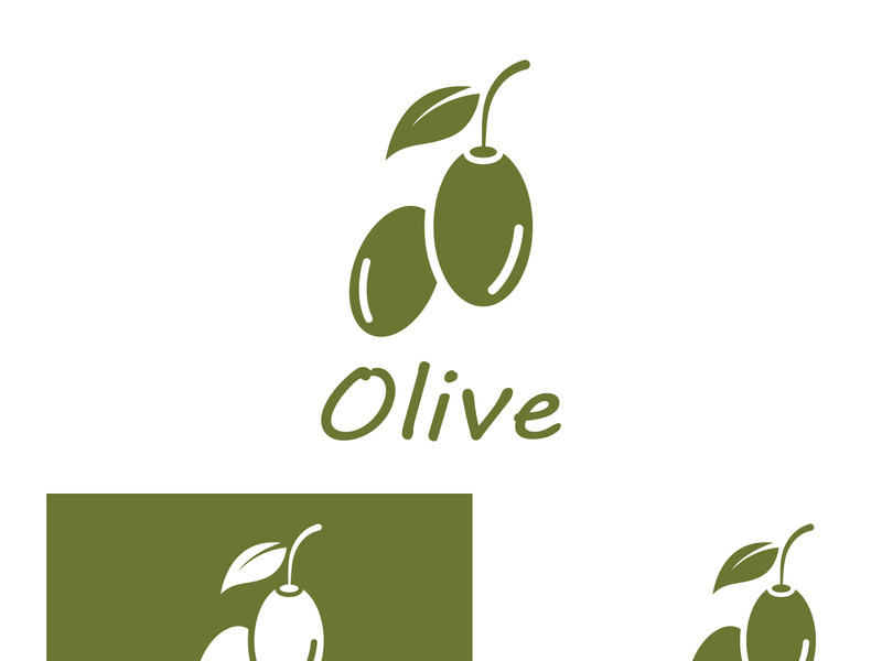 Olive fruit logo design.