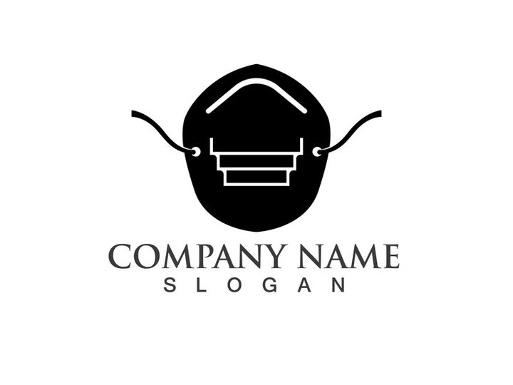 Face protection  Mask Vector logo. Medical Mask logo vector icon illustration design