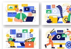 9 Video Editing Software Illustration