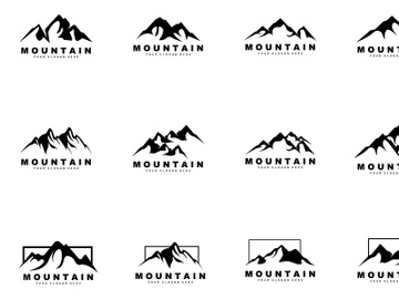 Mountain Logo Design, Vector Place For Nature Lovers Hiker preview picture