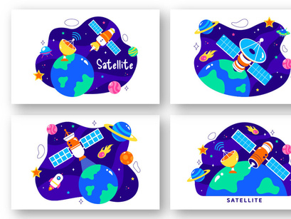 10 Satellite Internet Technology Illustration