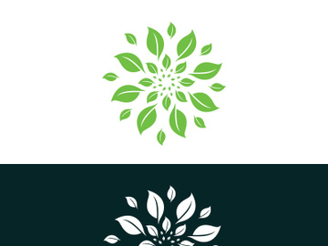 nature leaf logo, environment logo , ecology logo template preview picture