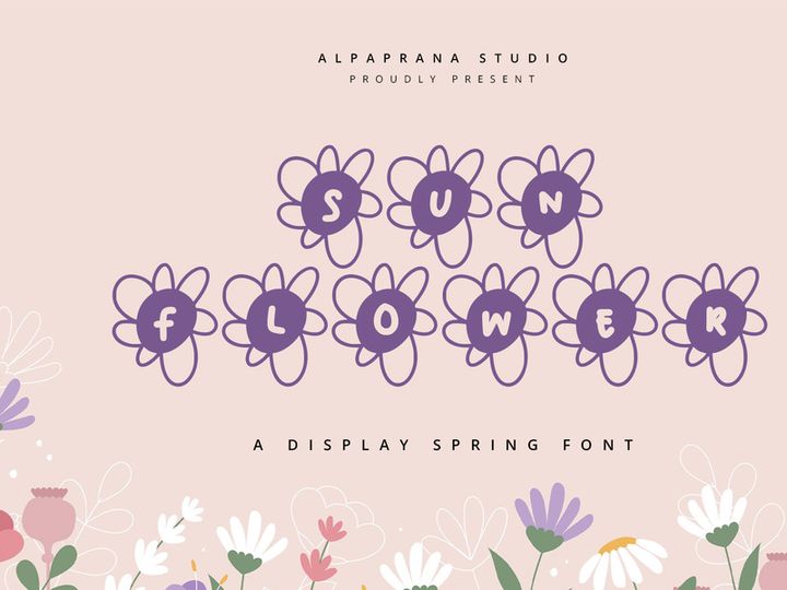 Sun Flower - Decorative Display Font