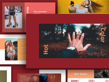 Hot Color Keynote Template preview picture