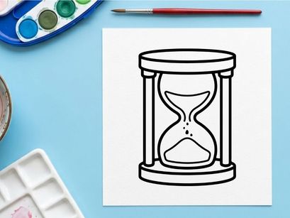 Jam Pasir dengan Pasir yang hampir habis di dudukan minimalis. Simbol konsep manajemen waktu yang menekankan urgensi tenggat waktu dan produktivitas.