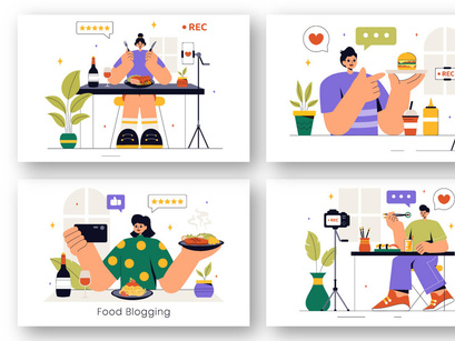 9 Food Blogging Illustration