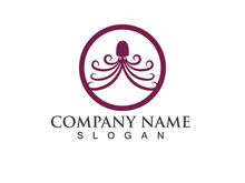 Octopus logo vector design symbol