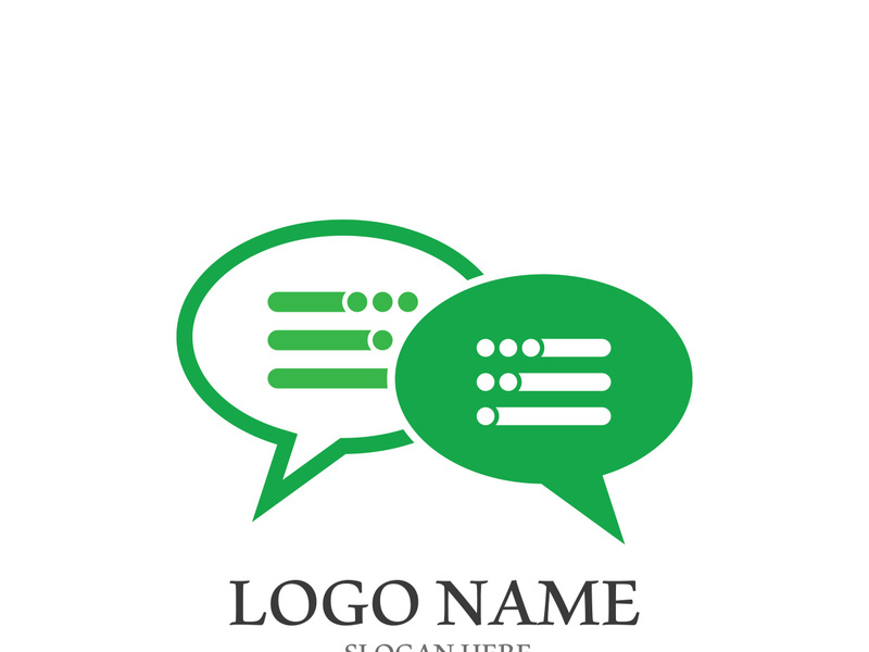 Speech bubble icon logo template vector illustration