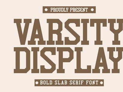 Varsity Display - Bold Slab Serif