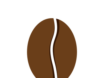 Coffee bean icon vector illustration template preview picture