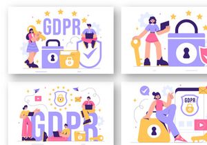 9 GDPR Data Protection Regulation Illustration