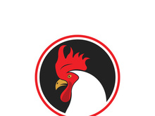Rooster logo icon vector and symbol template design illustration