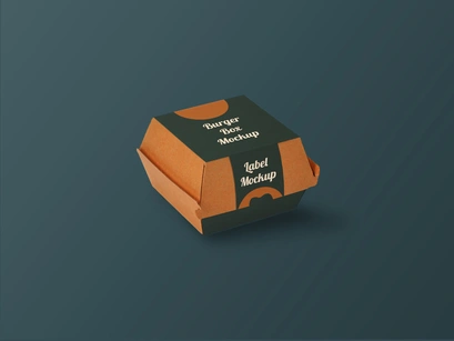 Burger Box Mockup - PSD