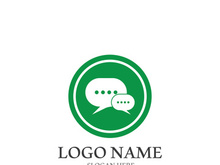 Speech bubble icon Logo template vector illustration