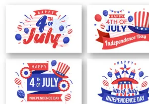 4th of July Independence Day USA Illustration