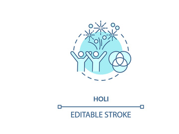 Holi concept icon preview picture