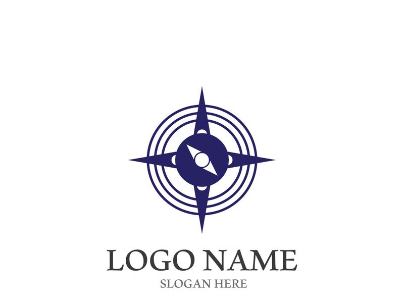 Compass logo template vector icon illustration design