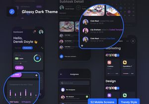 TaskEz Productivity App iOS UI Kit