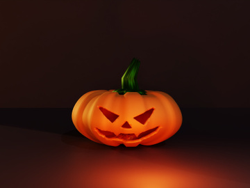 Halloween pumpkin 3D Model preview picture