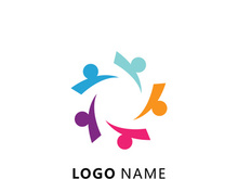 Community and adoption care Logo vector icon template