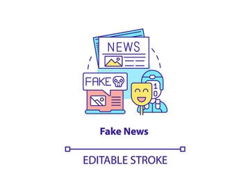 Fake news concept icon preview picture