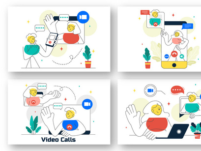 10 Conference Video Call Illustration