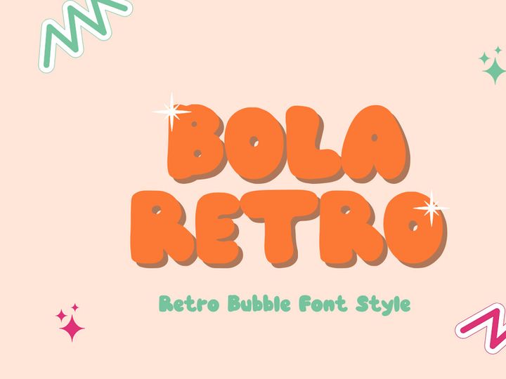 Bola Retro - Cute Bubble Retro Font