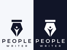 Vintage quill pen logo creative design and with ink.Classic and luxury stationery illustration.