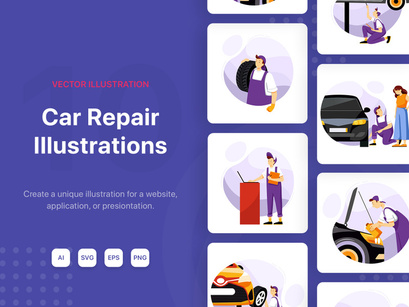 M115_Car Repair Illustrations