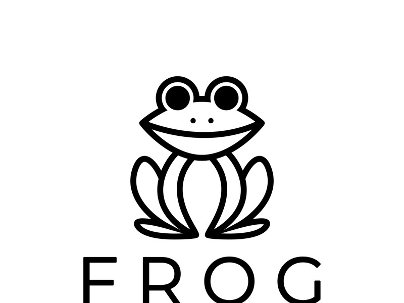 frog logo simple vector design template