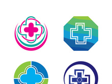 Health medical logo template vector illustration design