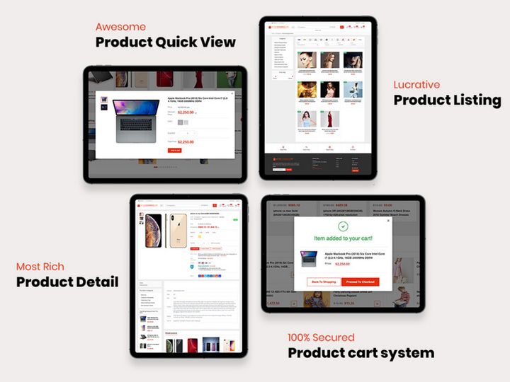 Ecommerece Web Platform + Flutter App (Full App + Database) preview picture