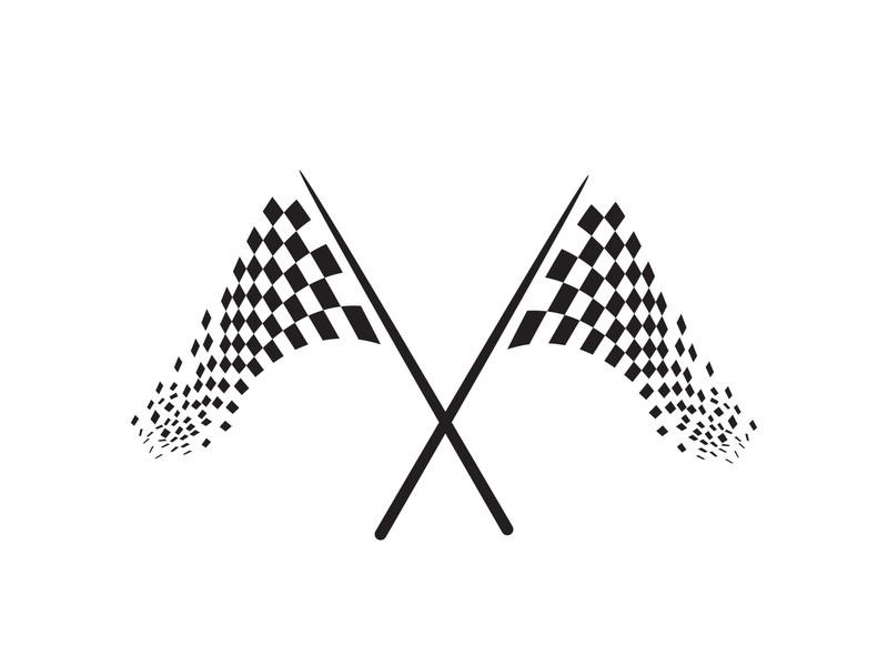 Race flag design illustration