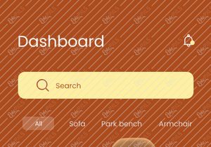 Dashboard and Product details screens for Furniture app