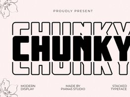 Chunky Stacked - Modern Display Font preview picture