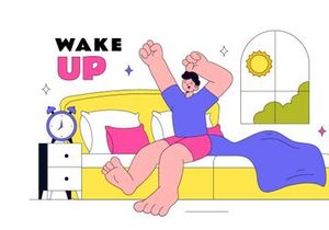 10 Wake Up Vector Illustration
