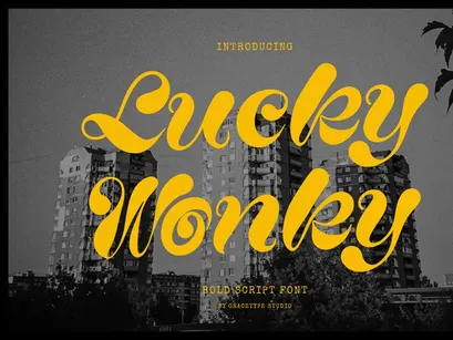 Lucky Wonky | Bold Script Font