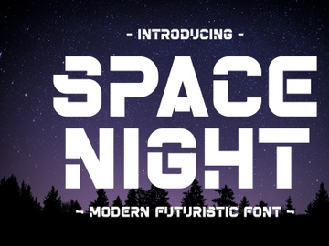 Space Night - Modern Futuristic Font preview picture