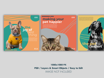Pet Lovers Minimal Colorful Instagram Template preview picture