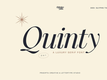 Quinty a Luxury Serif Font Family preview picture