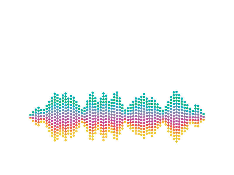 Sound waves vector illustration design template