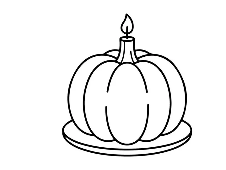Single lit candle on a crown base. Minimalist royalty symbol with glowing flame for elegance and power.