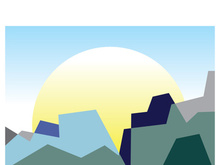 Mountain Nature Landscape design Template Illustration