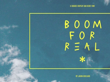 Boom For Real - Free Font preview picture