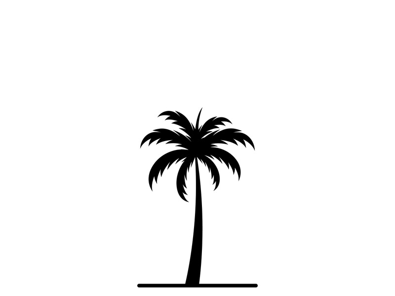 Palm tree summer logo design with creative ideas.