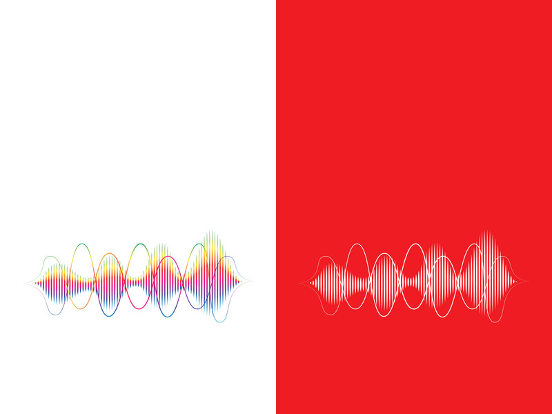 Sound waves vector illustration design template