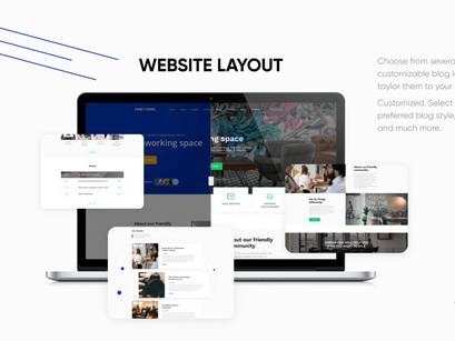 Landing Page Coworking Template PSD Figma