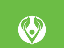 Leaf logo green nature vector image