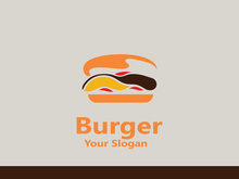 Burger beef logo design use restaurant business template vector image