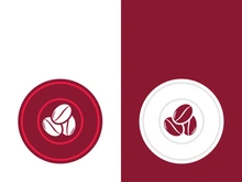 Coffee bean icon vector illustration template